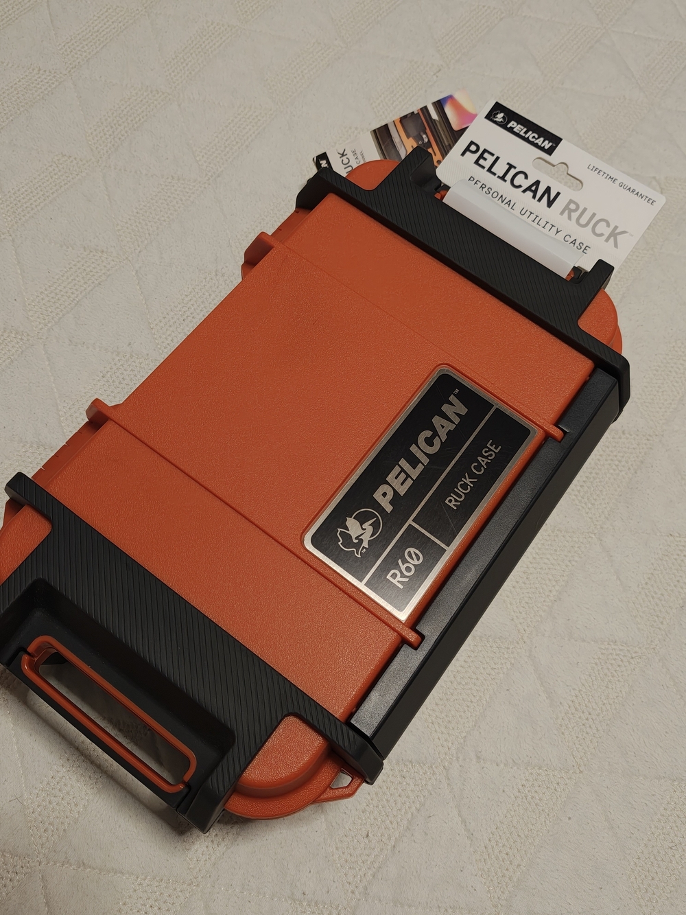 Pelican R60 Ruck Case Large Orange Discontinued Color, Personal Utility Case Nwt